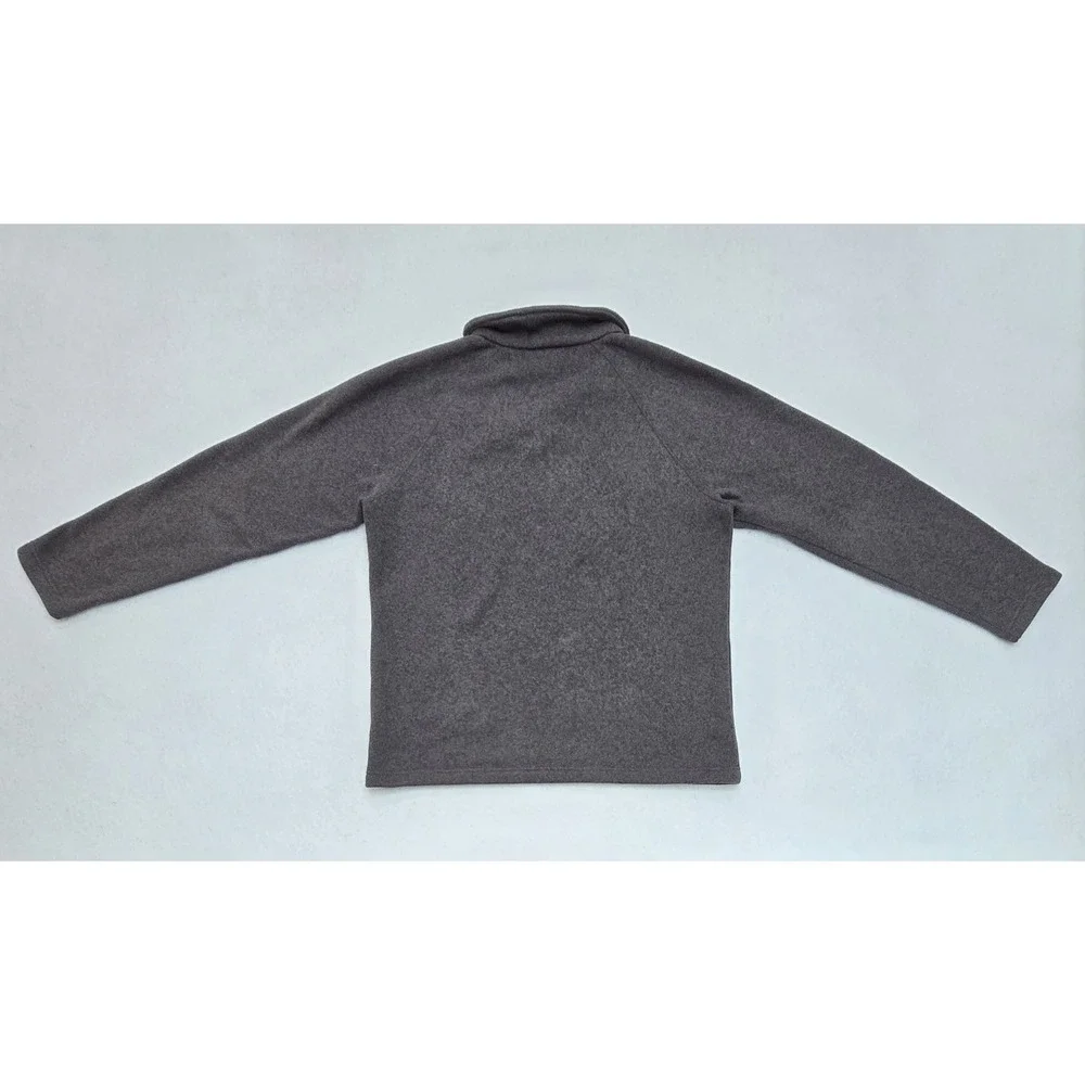 The North Face Mens Large Gray Quarter Zip Fleece Pullover Sweater Jacket